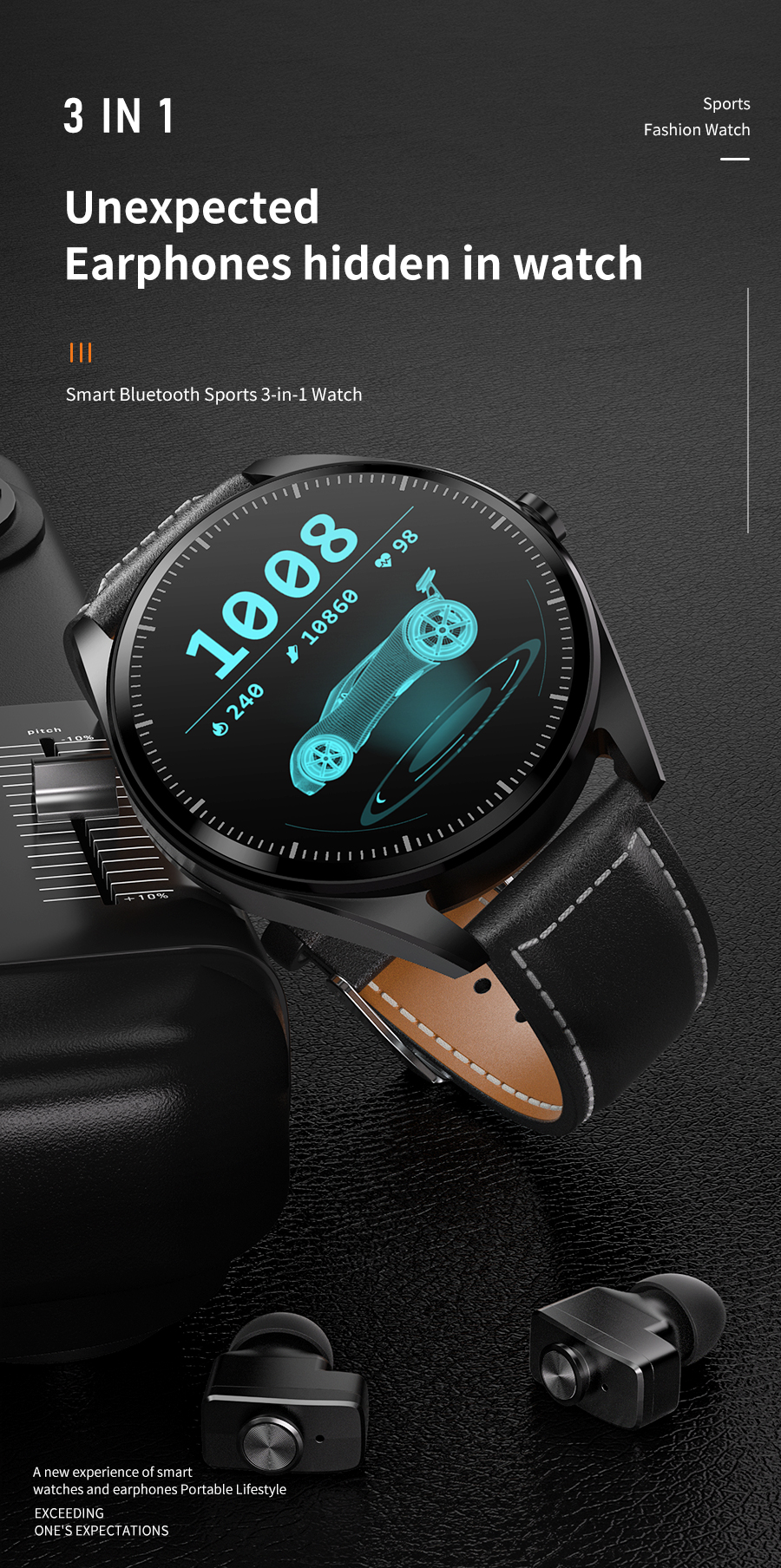 Duo Watch Earbuds F26 - Image 2