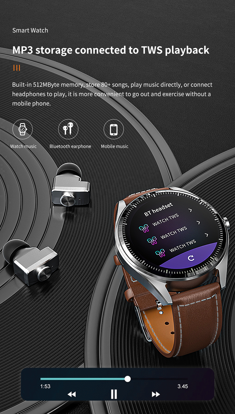 Duo Watch Earbuds F26 - Image 4