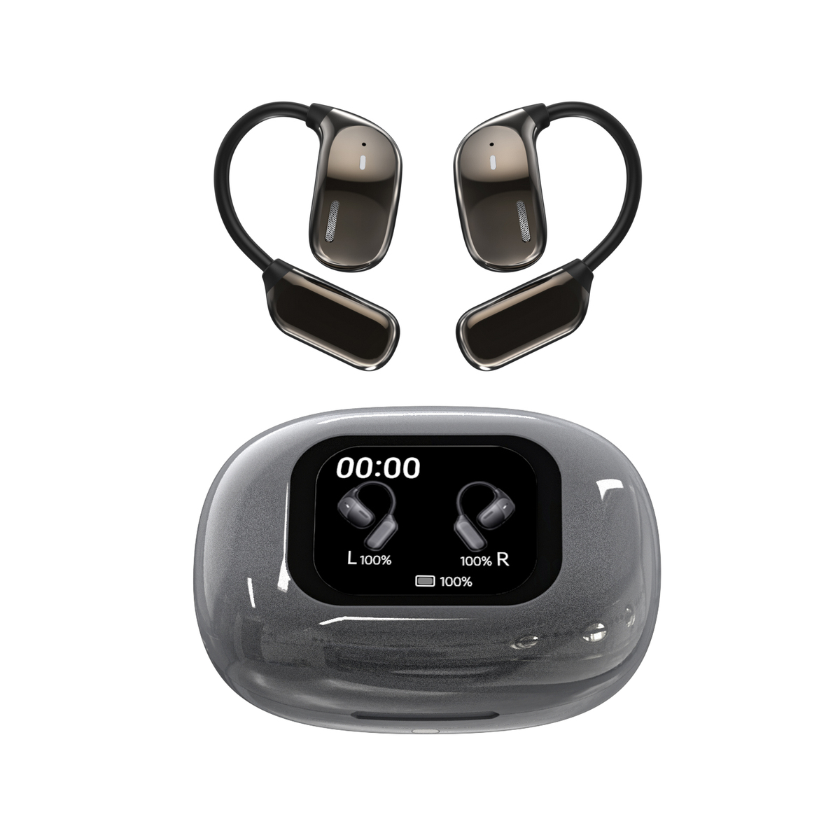 AI Translator Earbuds JM16 BT Real Time Voice Translation Headphone Instant Offline Translator Device Travel Earbuds