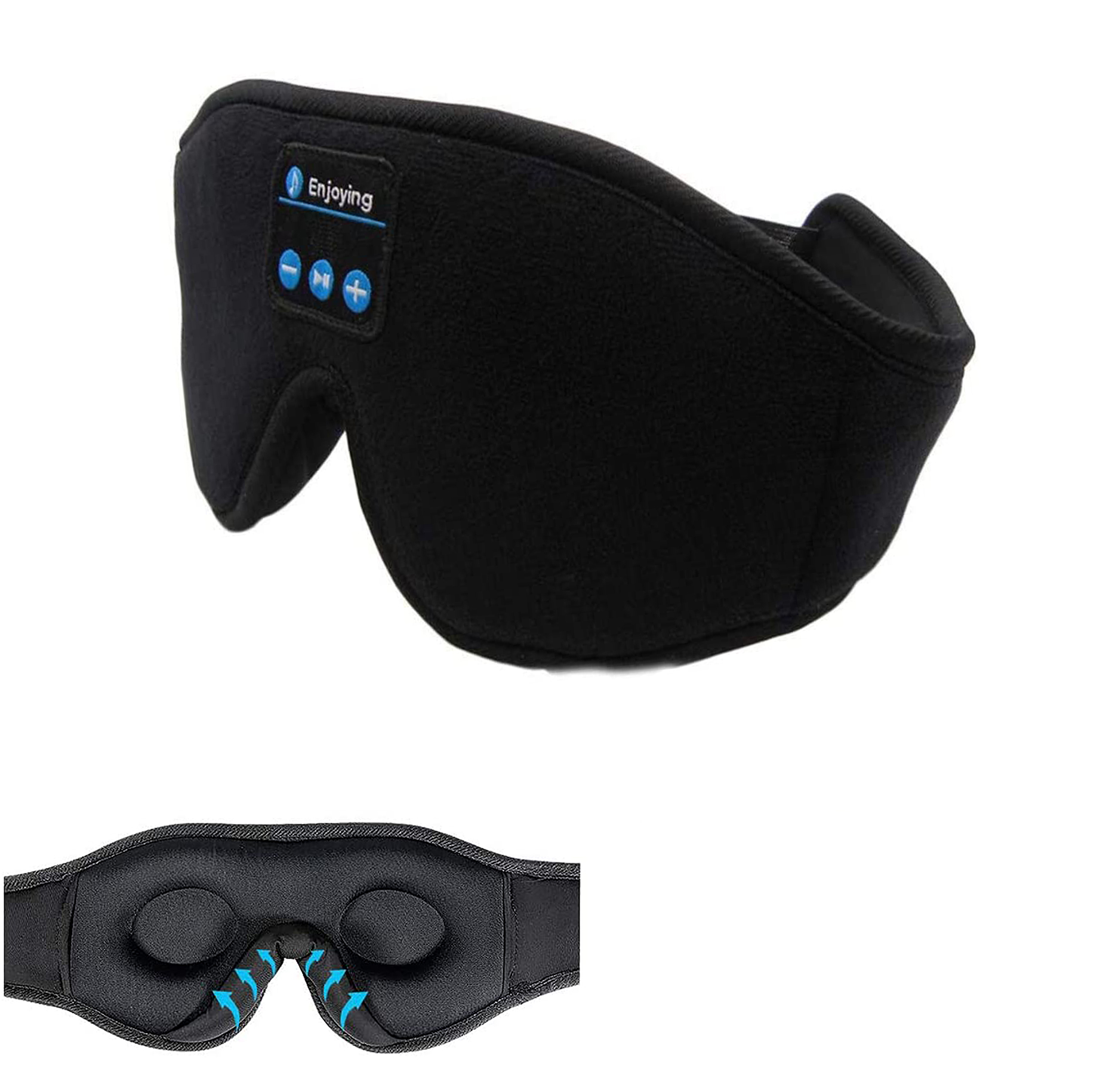 Sleep Mask Headphones Wireless Bluetooth 5.0 Eye Mask for Sleeping Side/Back Sleepers Travel Music Headsets - Image 3